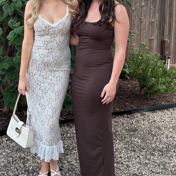 BASE SUPERSOFT SCULPT CAMI MAXI DRESS CHOCOLATE - Picture 3 of 3